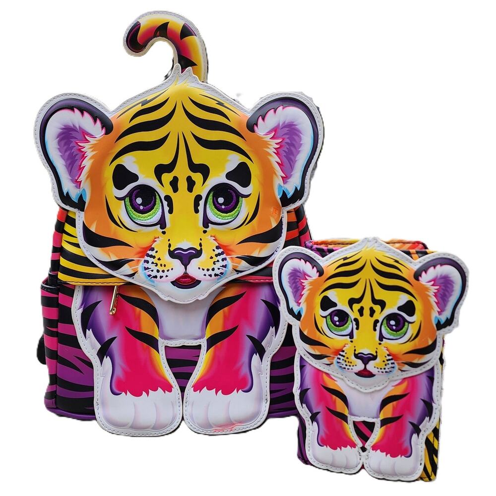 Loungefly Lisa Frank Forrest Cosplay Mini Backpack Matching Wallet Set